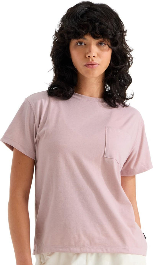 Tri-Blend Pocket SS Tee - Womens - metal pink white heather 1