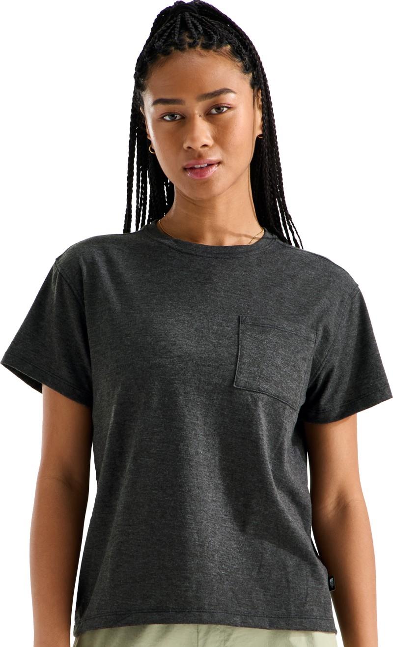 Tri-Blend Pocket SS Tee - Womens - tnf black heather 1