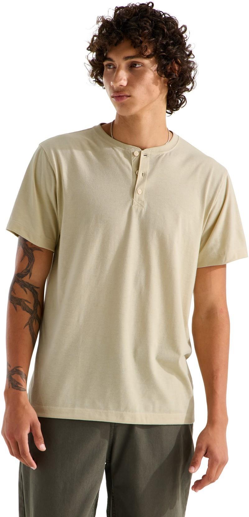 Tri-Blend SS Henley - Mens - desert stone heather 1