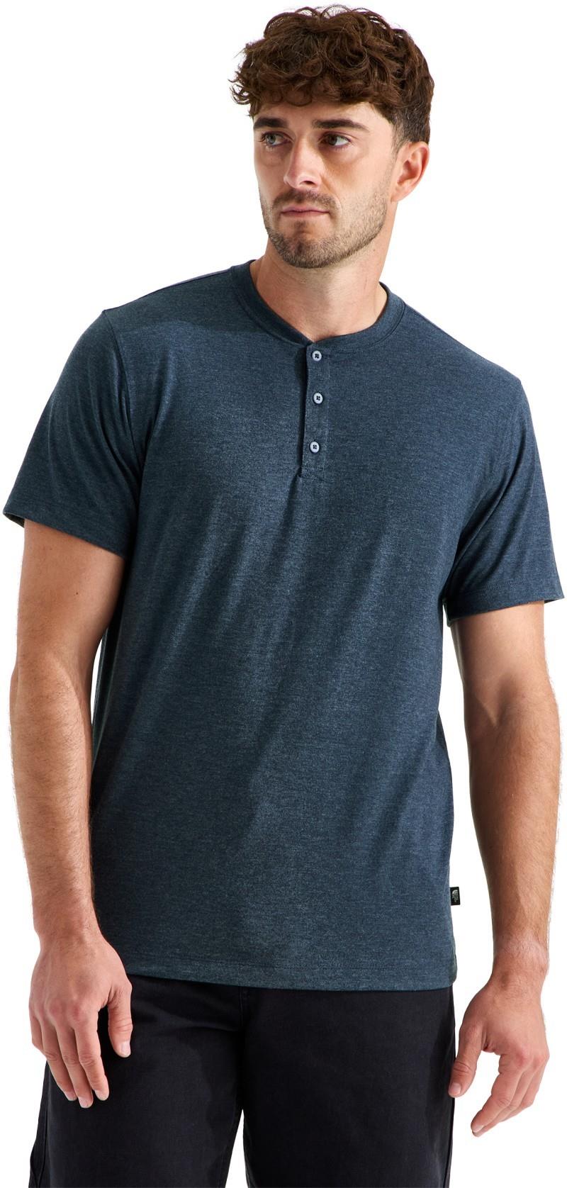 Tri-Blend SS Henley - Mens - summit navy white heather 1