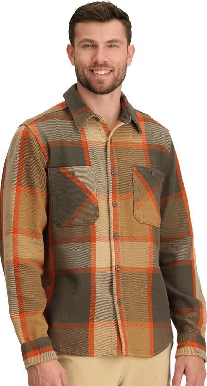 Valley Twill Flannel Shirt - Mens - new taupe green macro plaid 1