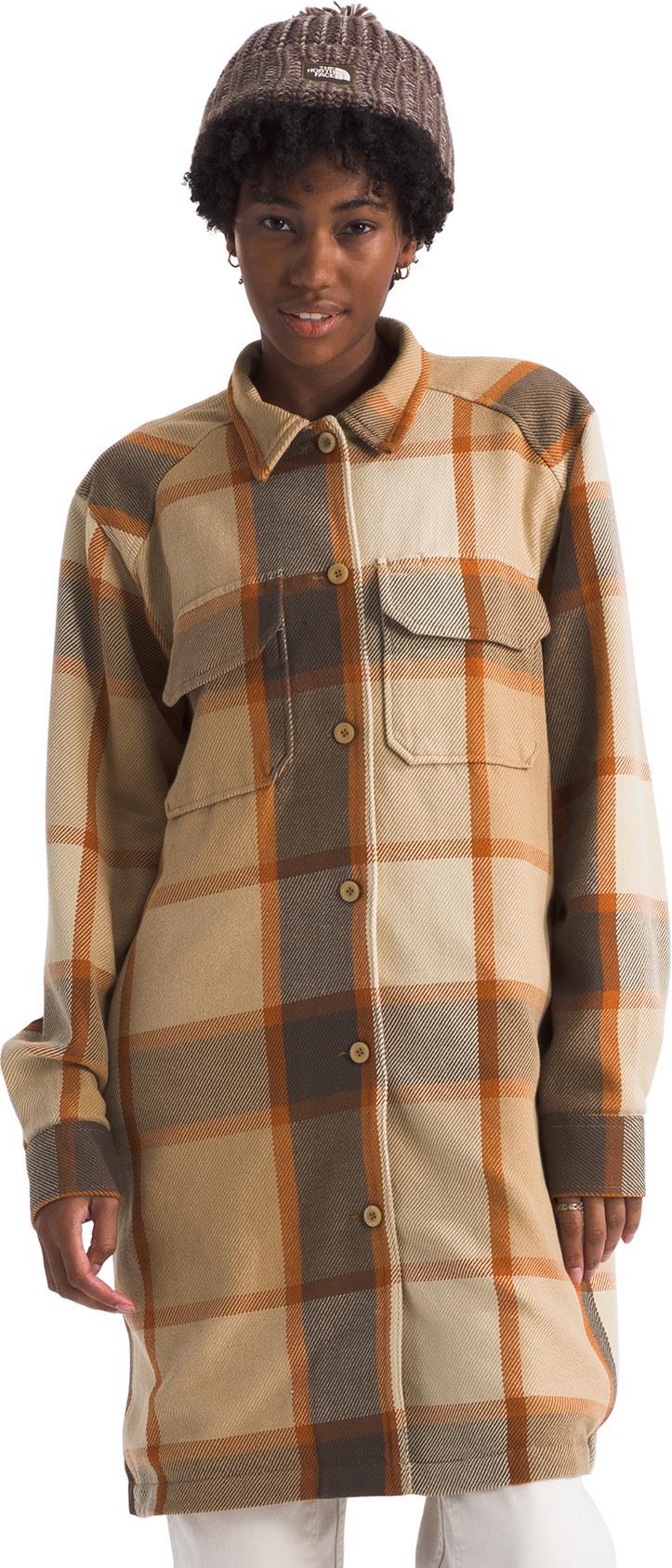 Valley Twill Utility Coat - Womens - khaki stone macro plaid 1