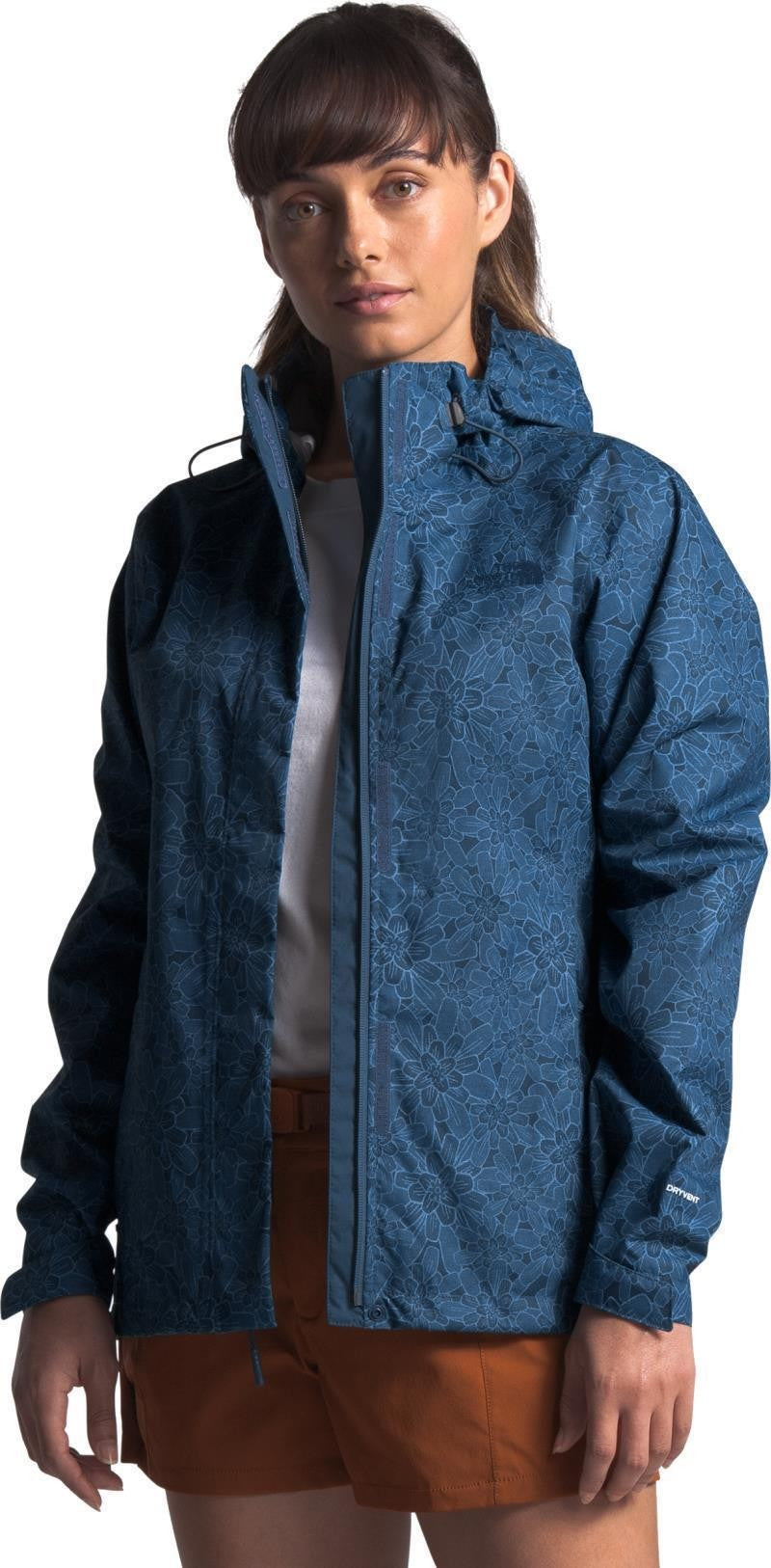 Venture 2 Jacket - Womens - shady blue floral block print 1