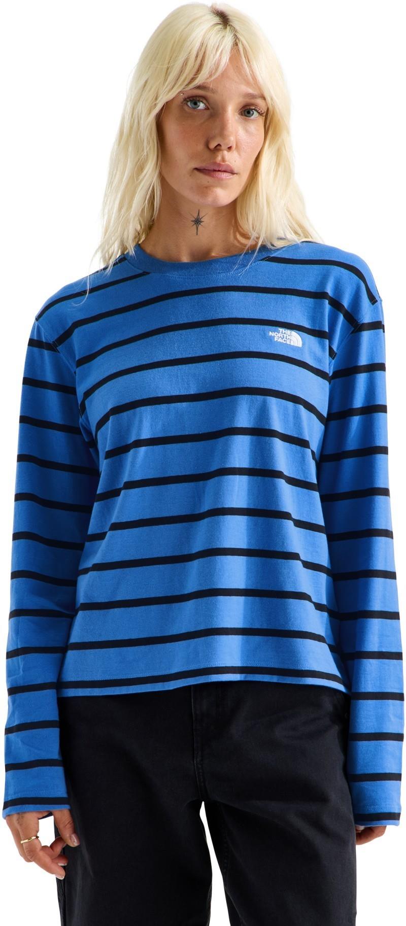 Vista Stripe LS Tee - Womens - active blue tnf open stripe 1