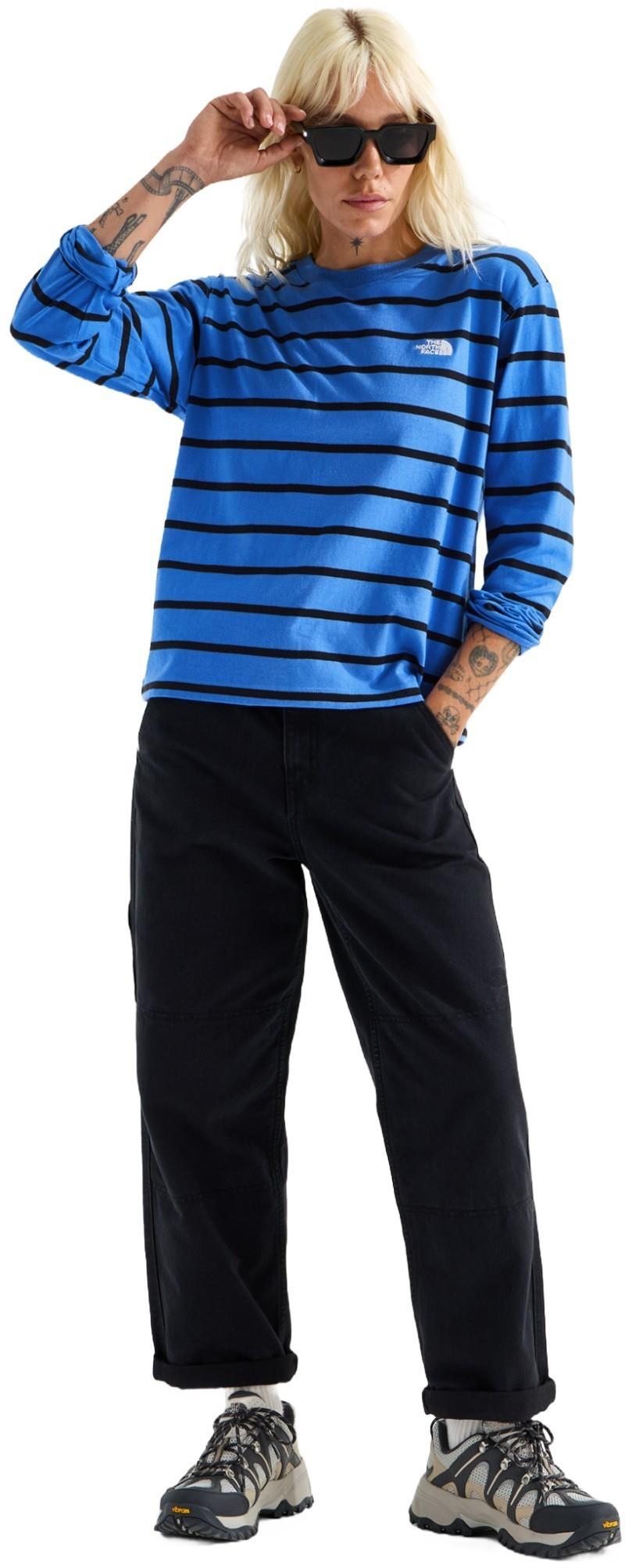 Vista Stripe LS Tee - Womens - active blue tnf open stripe 1