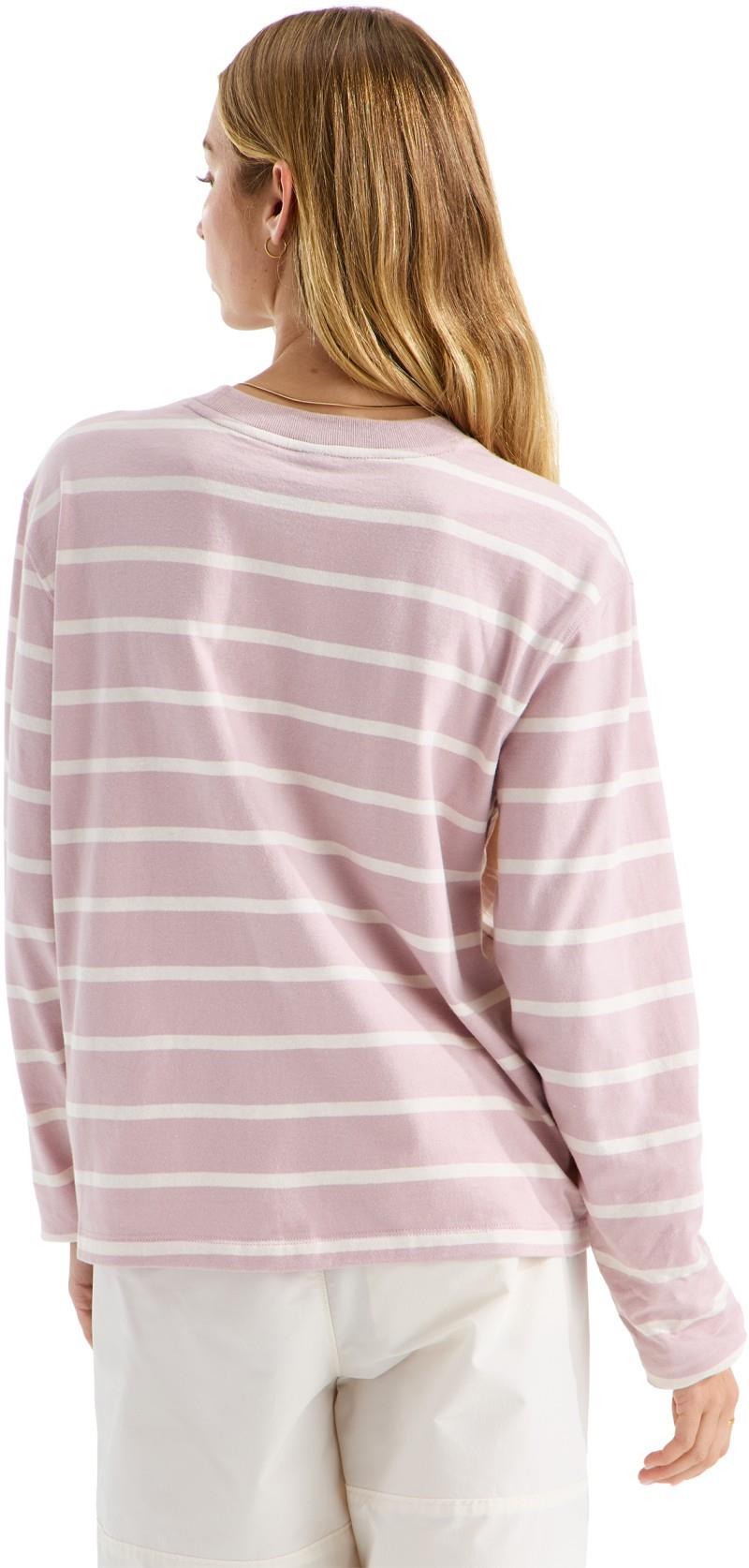 Vista Stripe LS Tee - Womens - metal pink tnf open stripe 1