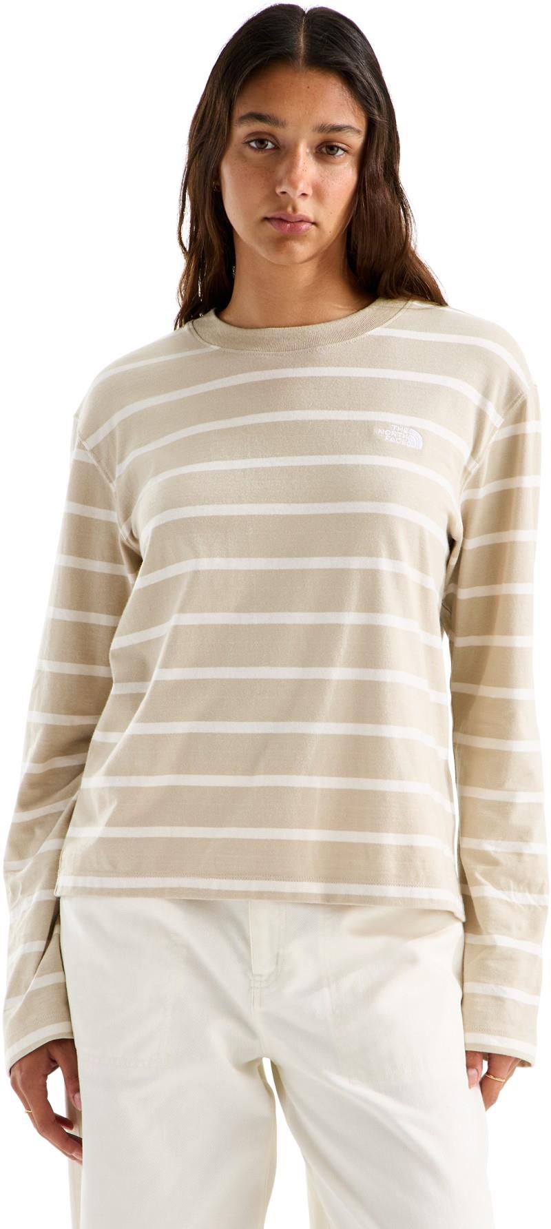 Vista Stripe LS Tee - Womens - timeless taupe tnf open stripe 1
