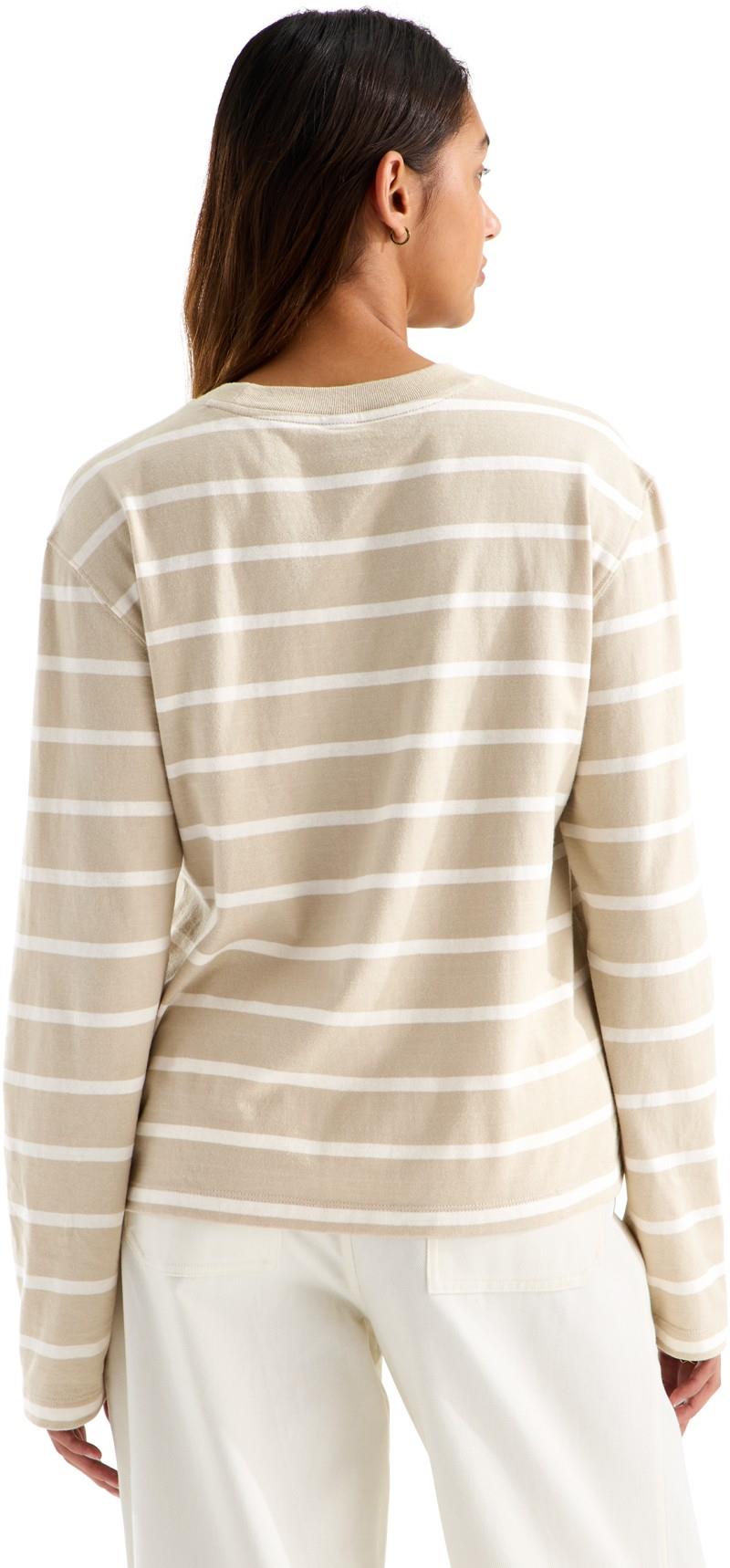 Vista Stripe LS Tee - Womens - timeless taupe tnf open stripe 1