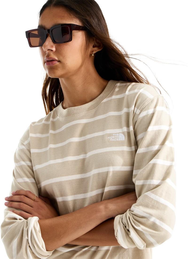 Vista Stripe LS Tee - Womens - timeless taupe tnf open stripe 1