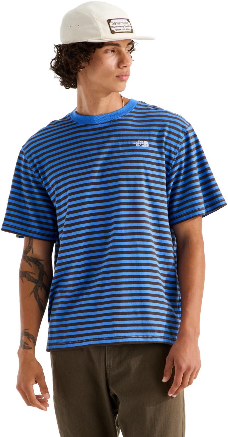Vista Stripe SS Tee - Mens - active blue tnf pinch stripe 1
