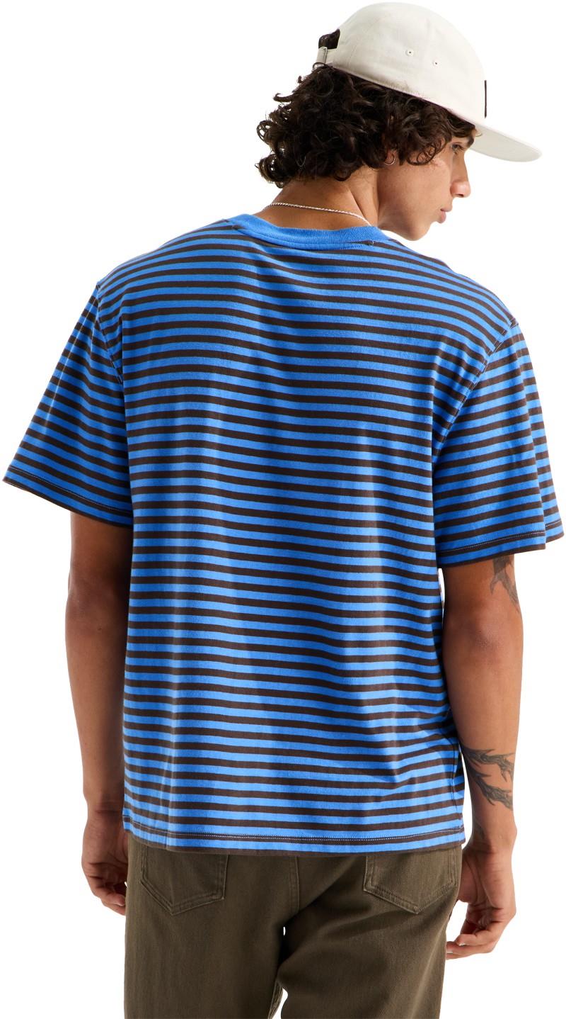 Vista Stripe SS Tee - Mens - active blue tnf pinch stripe 1