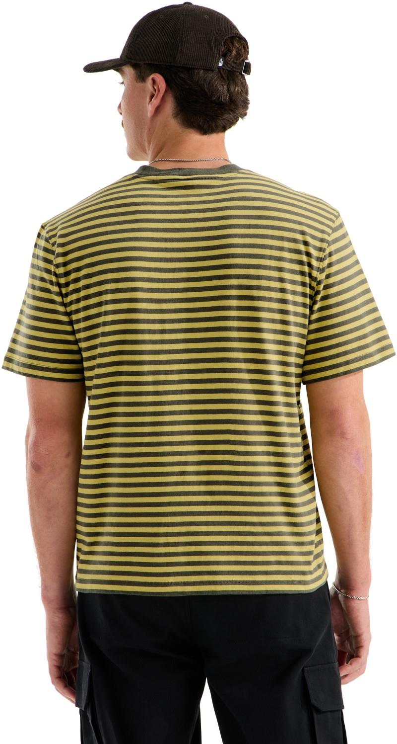 Vista Stripe SS Tee - Mens - new taupe green tnf pinch stripe 1