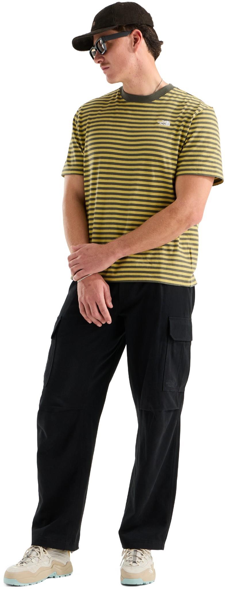 Vista Stripe SS Tee - Mens - new taupe green tnf pinch stripe 1