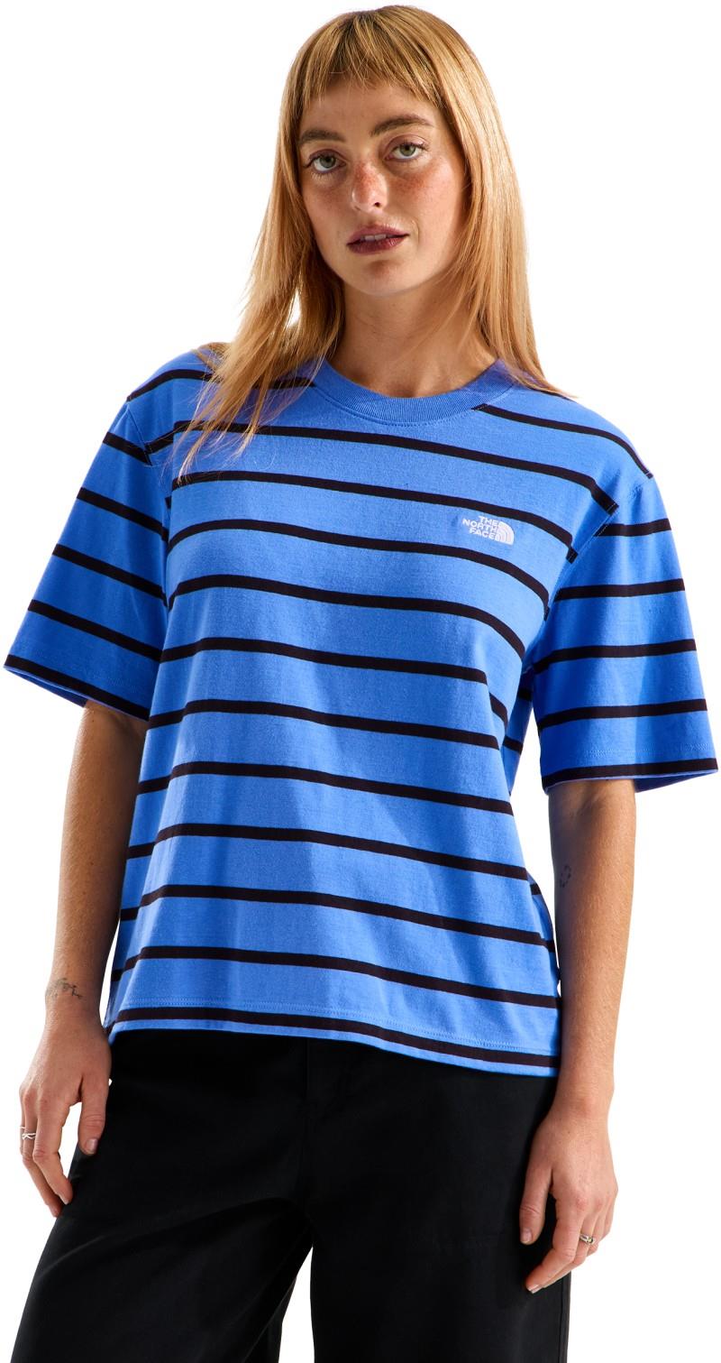 Vista Stripe SS Tee - Womens - active blue tnf open stripe 1