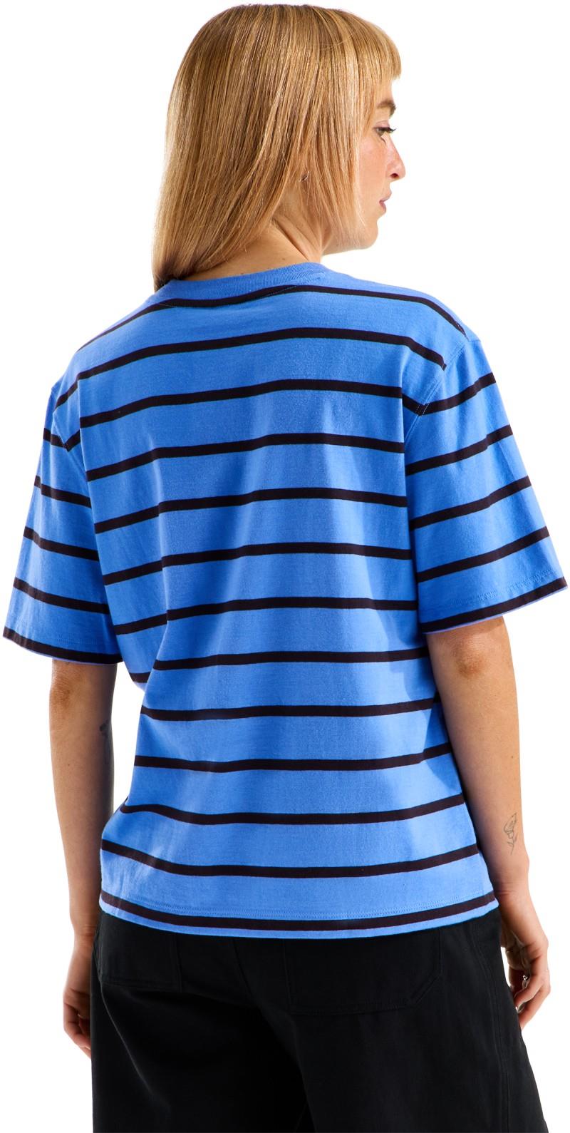 Vista Stripe SS Tee - Womens - active blue tnf open stripe 1