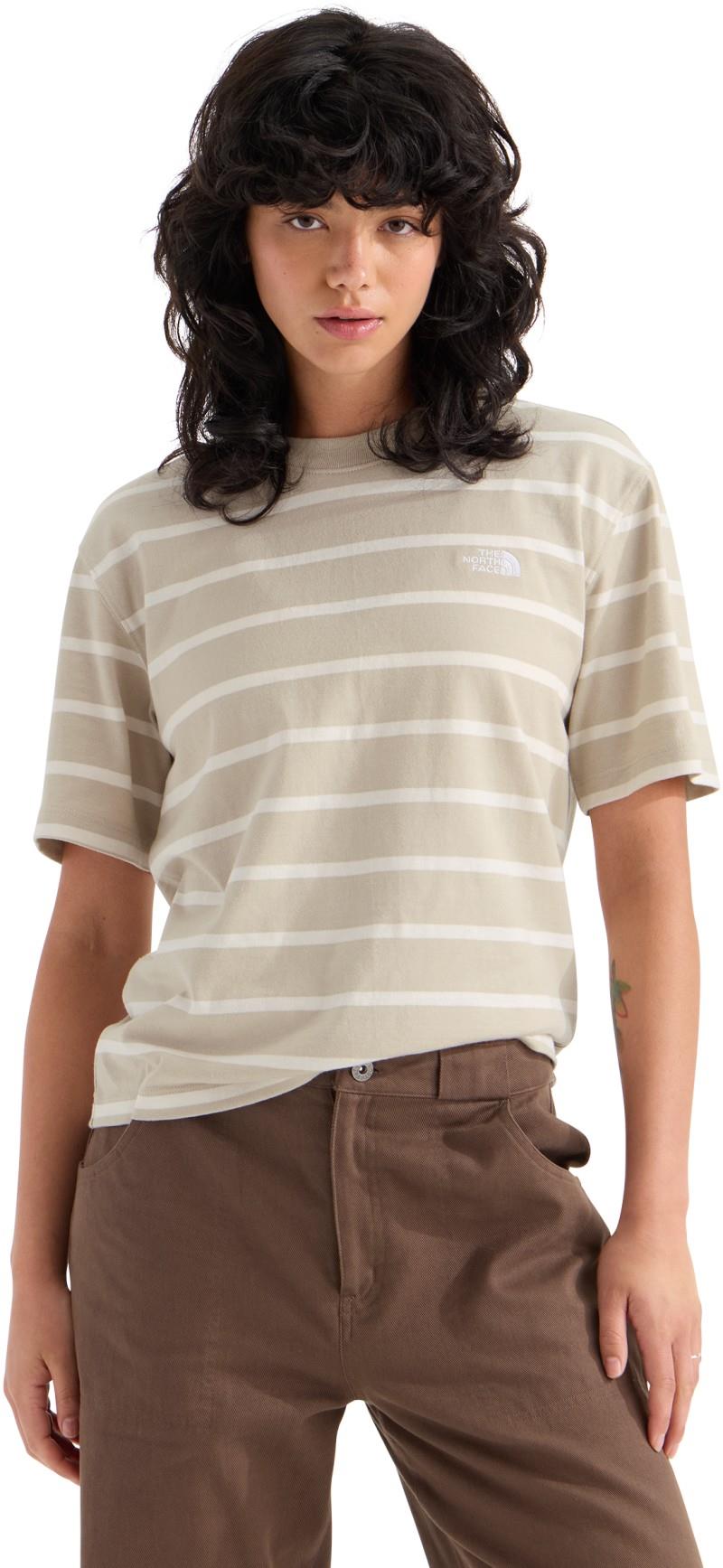 Vista Stripe SS Tee - Womens - timeless taupe tnf open stripe 1