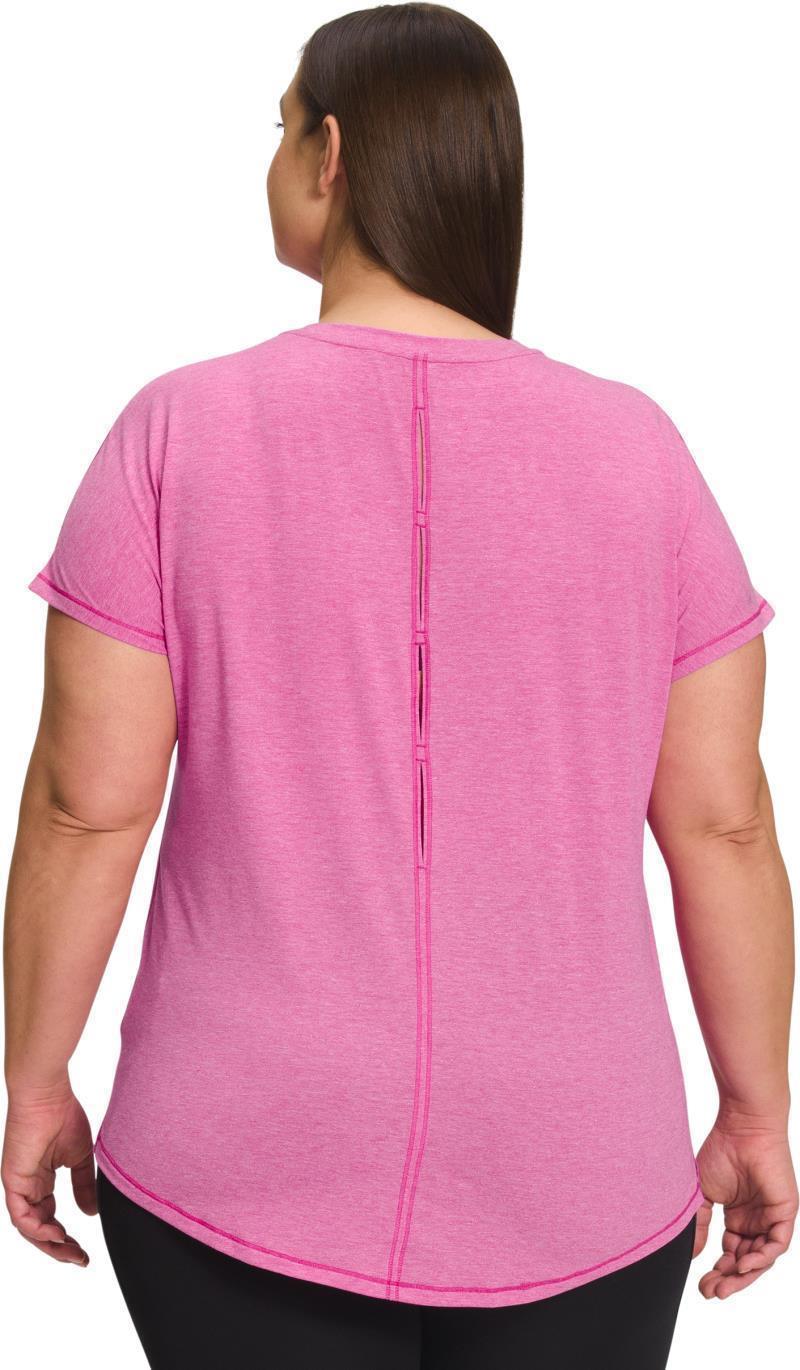 Wander Slitback SS, Plus - Womens - Fuchsia Pink Light Heather 2