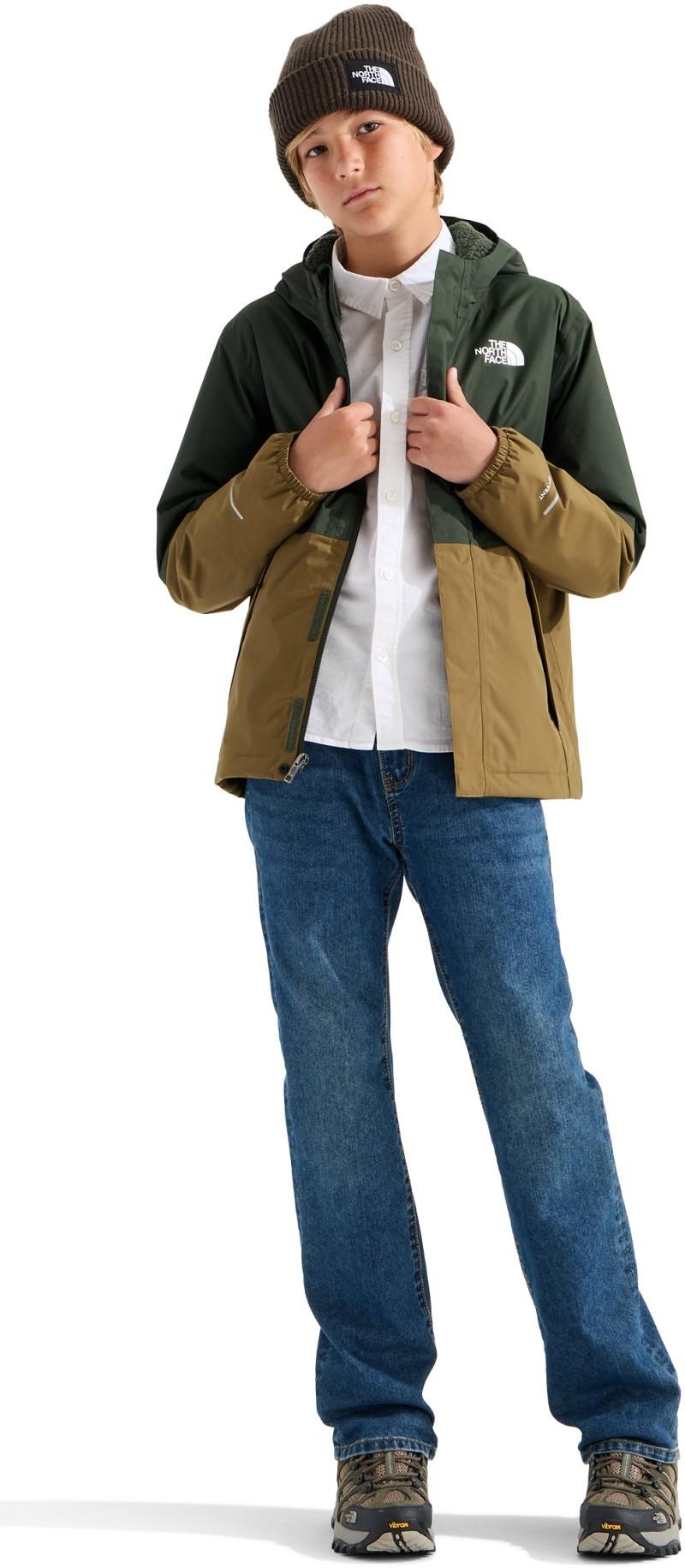 Warm Antora Rain Jacket - Boys - bottle green / caraway seed 1