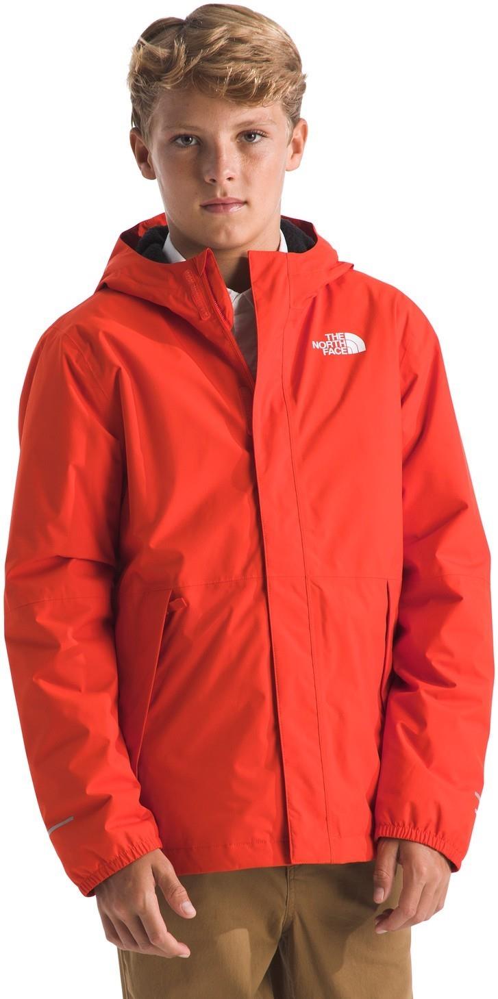 Warm Antora Rain Jacket - Boys - lava red 1