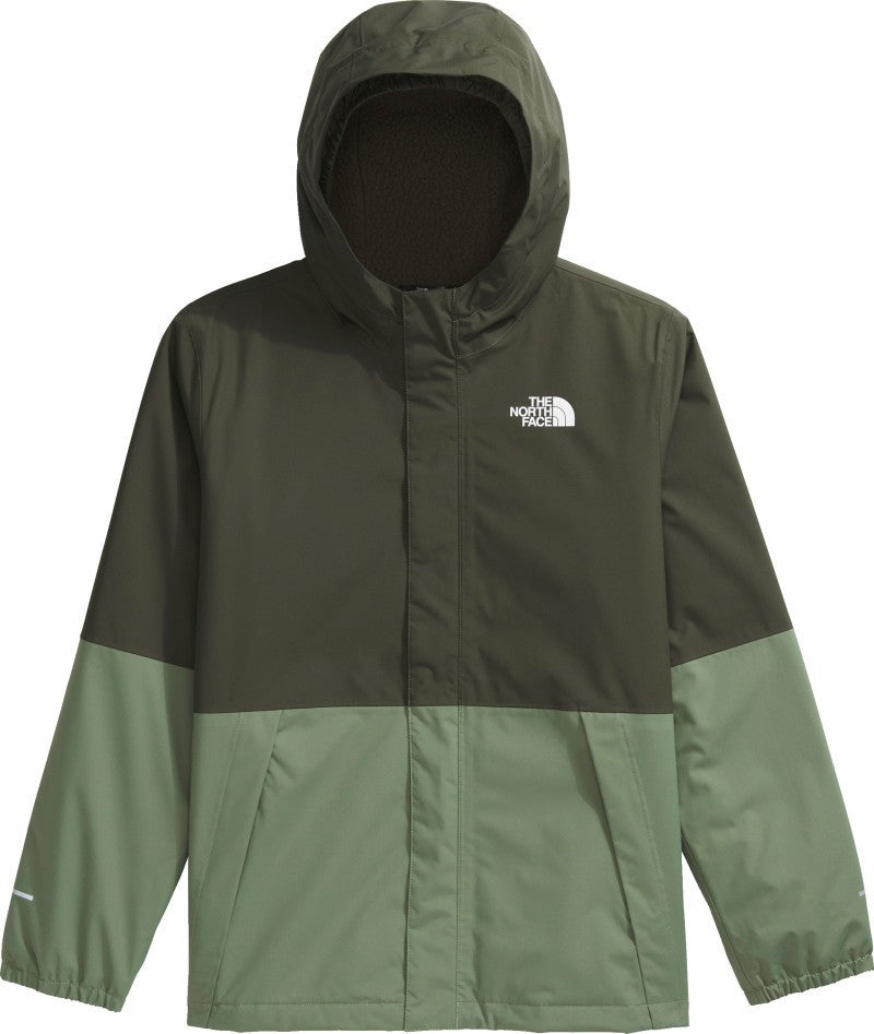 Warm Antora Rain Jacket - Boys - new taupe green / bark mist 1