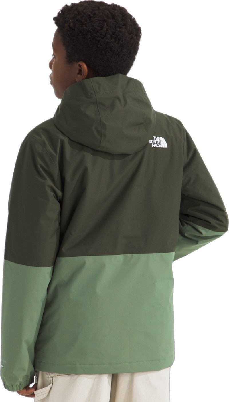 Warm Antora Rain Jacket - Boys - new taupe green / bark mist 1