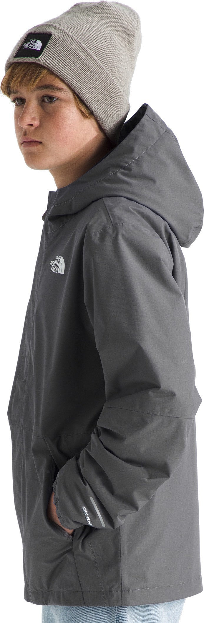Warm Antora Rain Jacket - Boys - smoked pearl 1