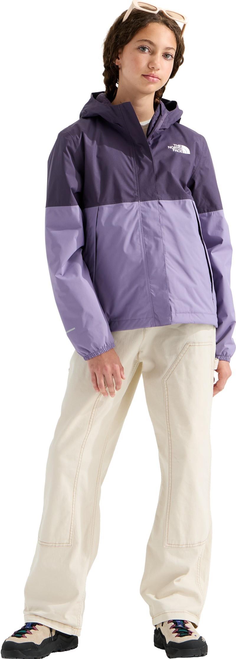 Warm Antora Rain Jacket - Girls - endless dusk / grounded plum 1