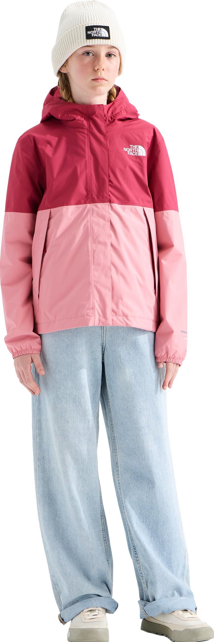 Warm Antora Rain Jacket - Girls - fermented clay / primrose 1