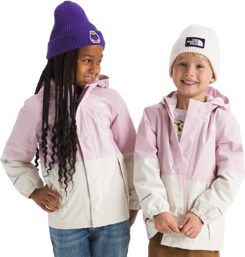Warm Antora Rain Jacket - Kids - pale blossom / white dune 1