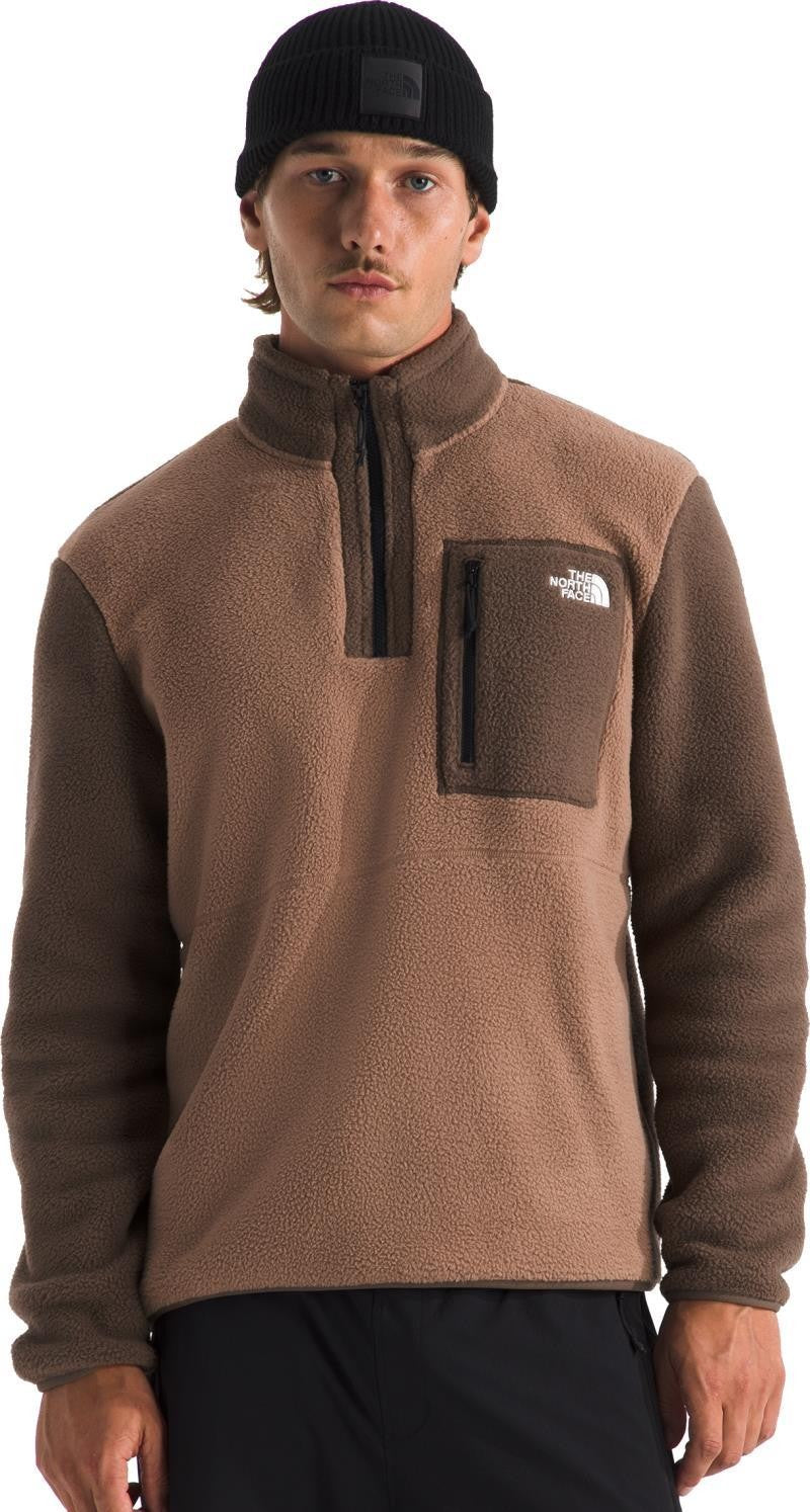 Yumiori 1/4 Zip - Mens - latte / smokey brown / tnf black 1