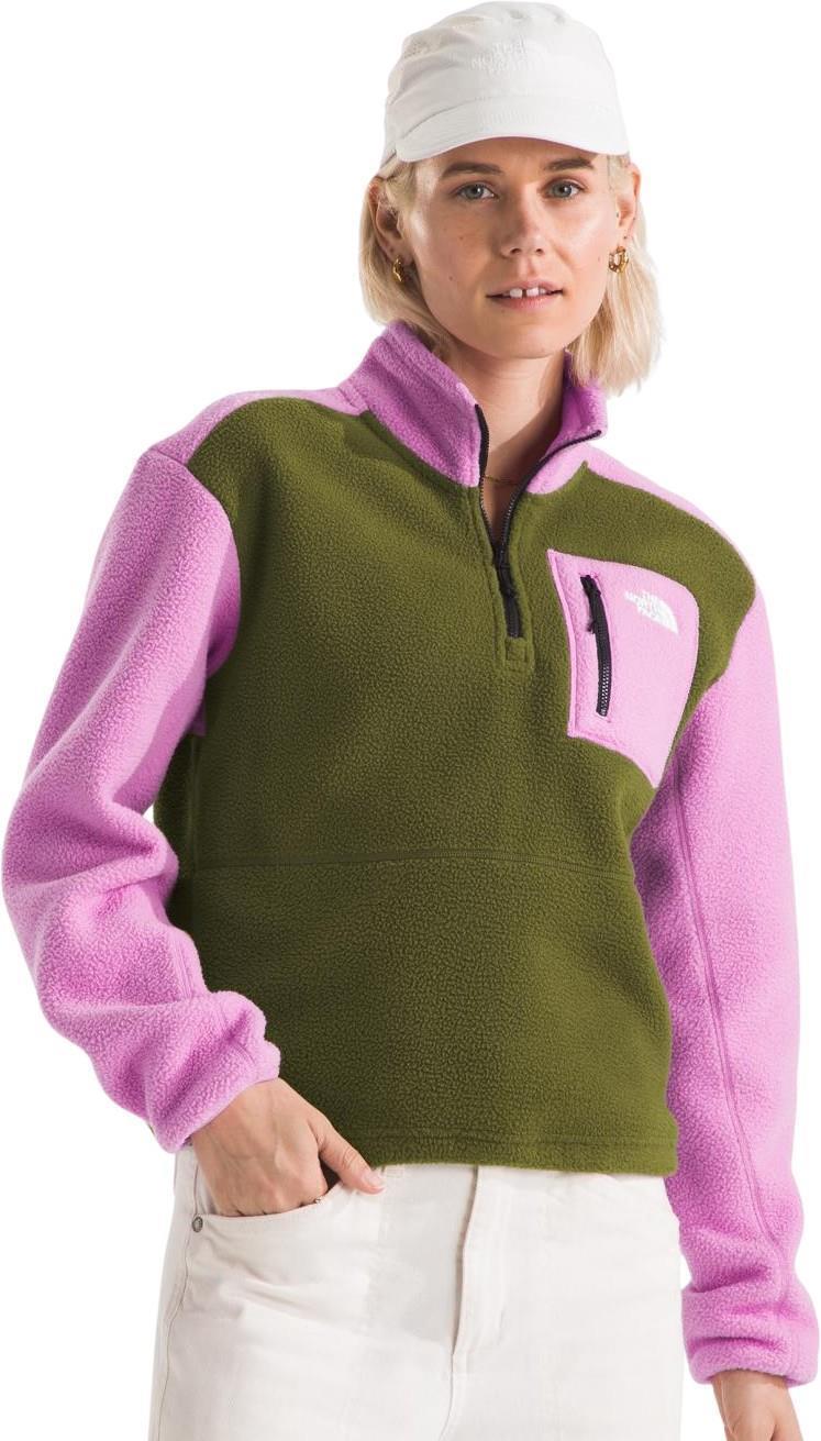 Yumiori 1/4 Zip - Womens - forest olive / dragonfruit / tnf black 1