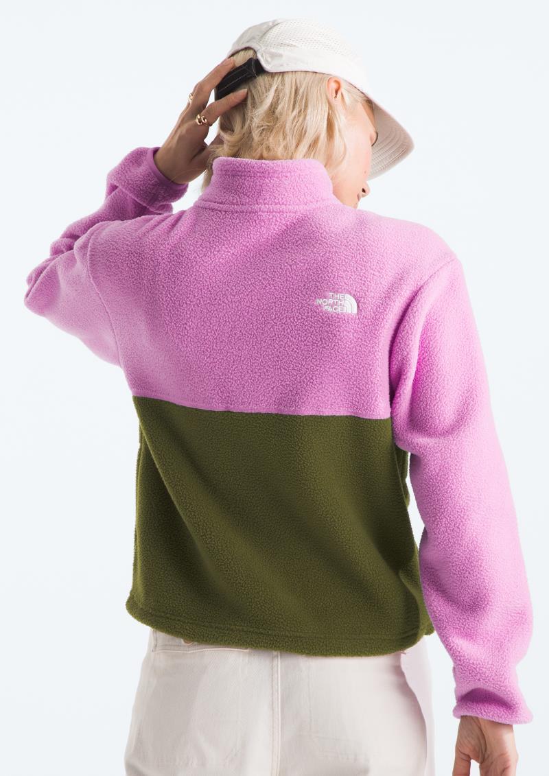 Yumiori 1/4 Zip - Womens - forest olive / dragonfruit / tnf black 1
