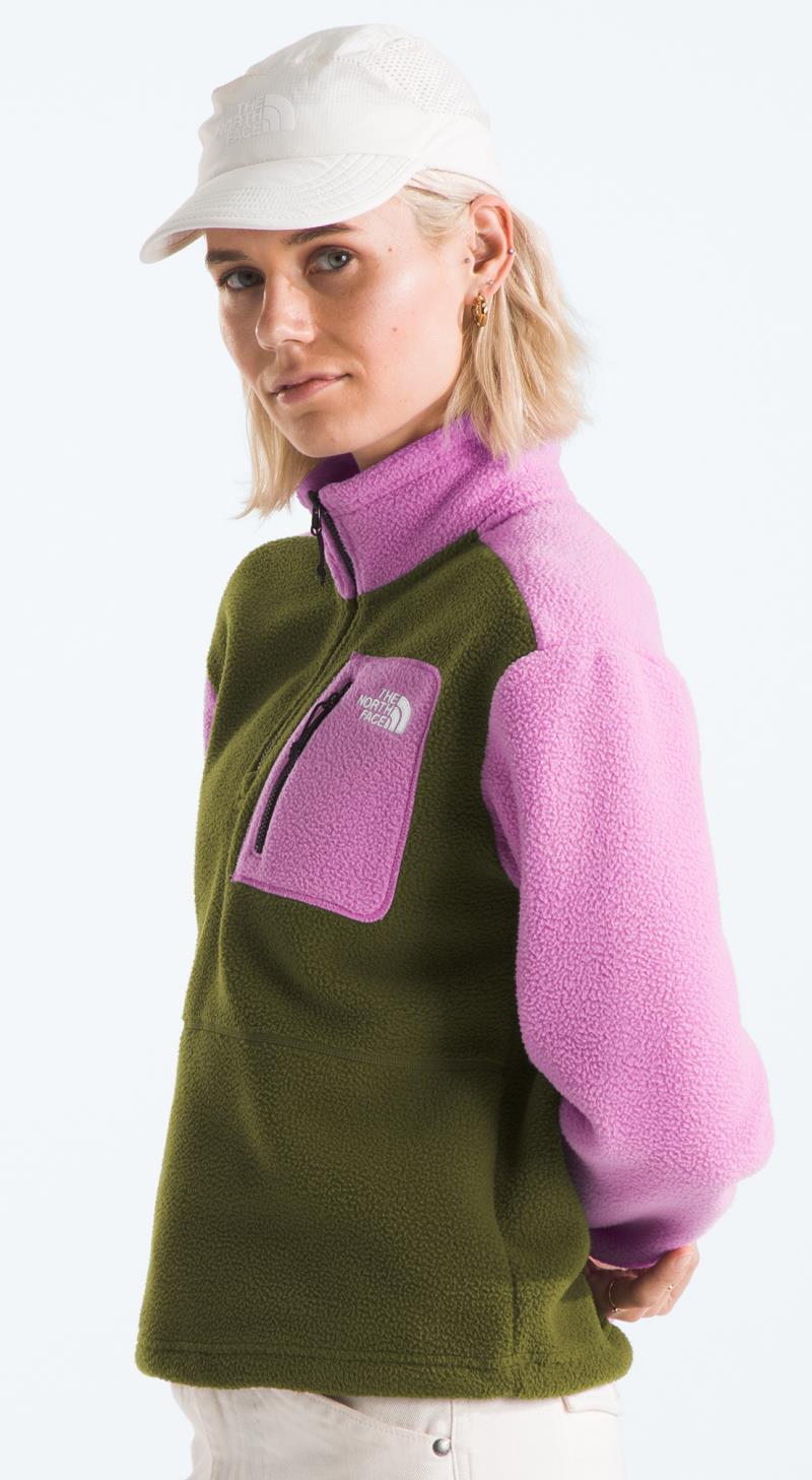 Yumiori 1/4 Zip - Womens - forest olive / dragonfruit / tnf black 1