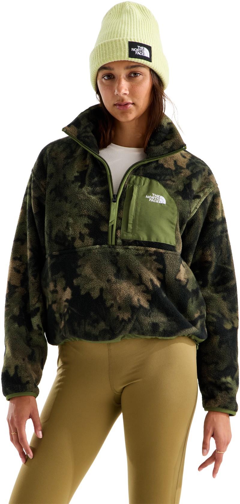 Yumiori Off-Peak Half Zip Printed Jacket - Womens - woodland green yosemite oak print 1