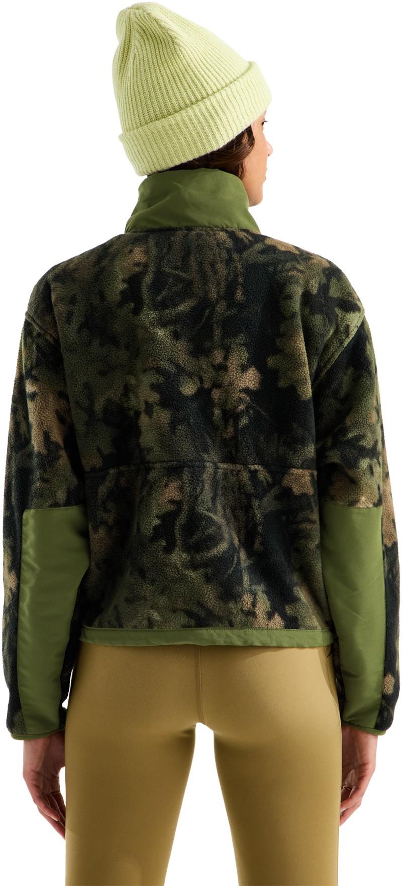 Yumiori Off-Peak Half Zip Printed Jacket - Womens - woodland green yosemite oak print 1