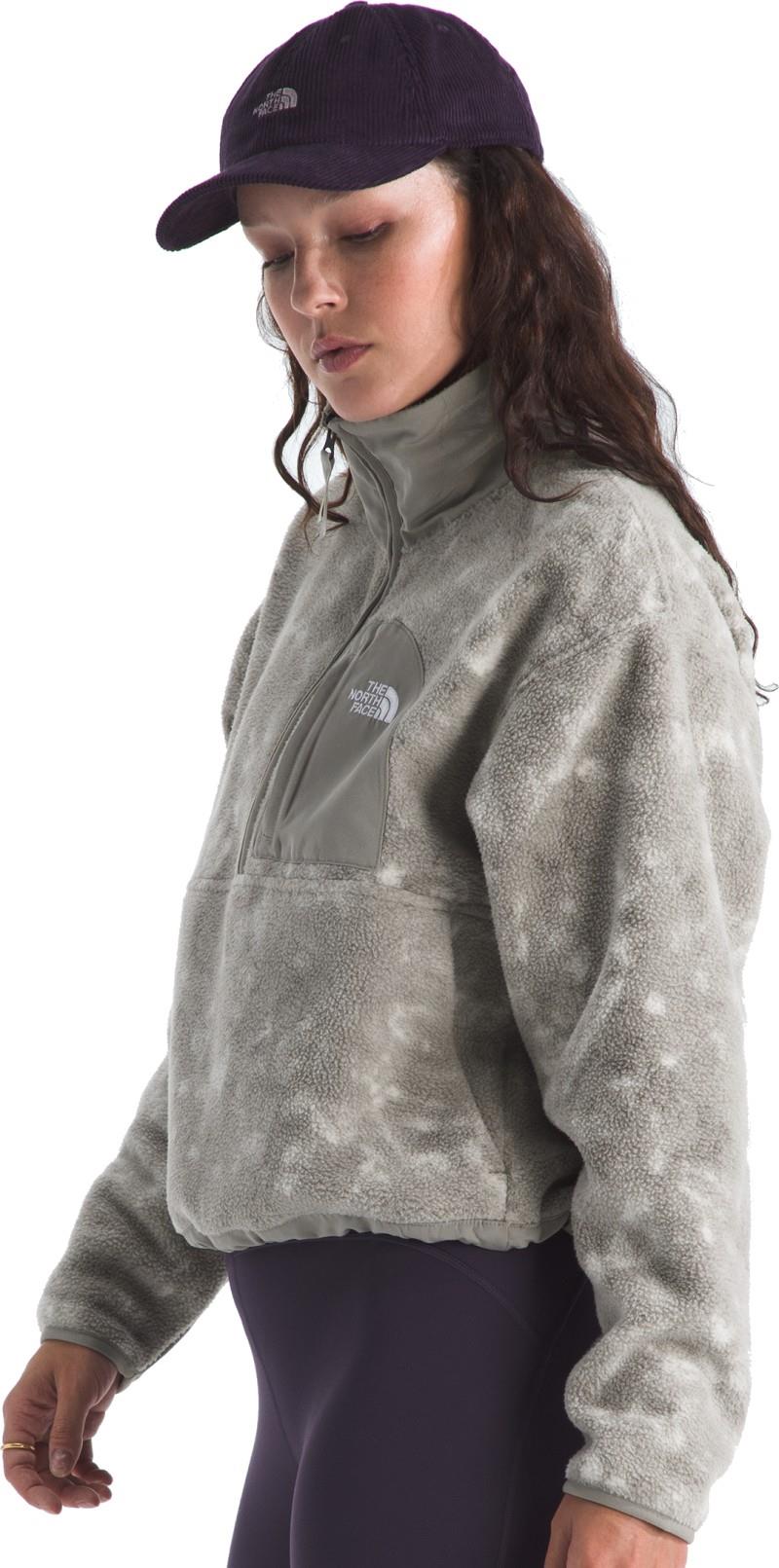 Yumiori Off Peak Half Zip Printed Jacket - Womens - stone slab chalk texture print 1
