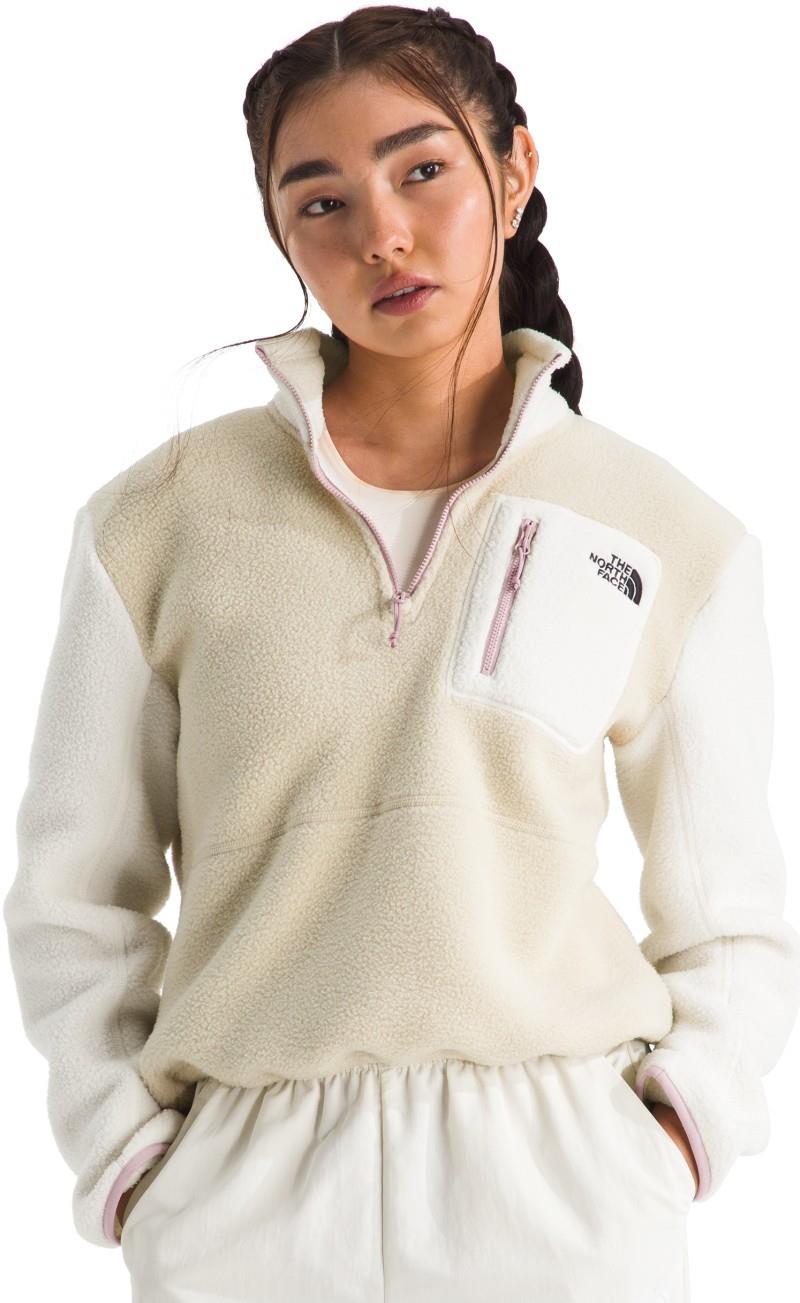Yumiori Quarter Zip - Womens - desert stone / white dune / metal pink 1