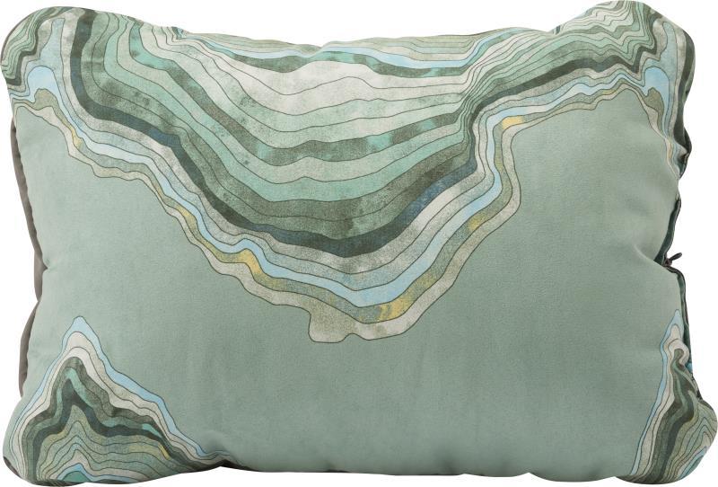 Compressible Pillow Cinch - Reg - Sage Topo Wave Print 1