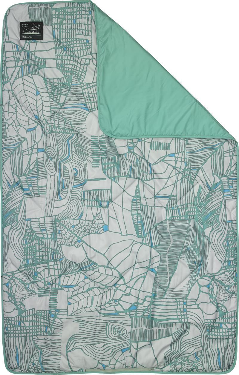 Juno Blanket - sage nature grid print 1