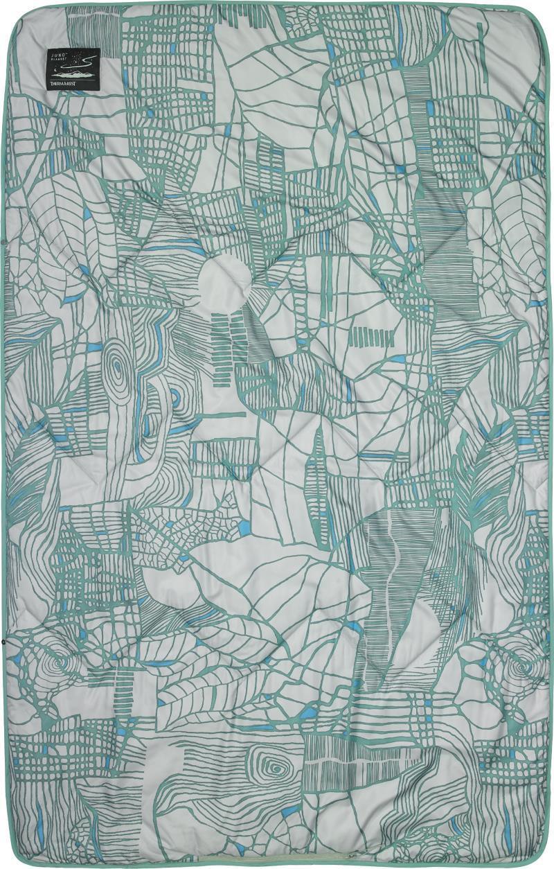 Juno Blanket - sage nature grid print 1