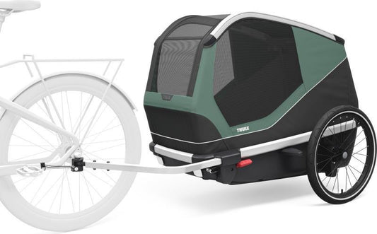 Bexey Dog Bike Trailer - Large - hazy green 1
