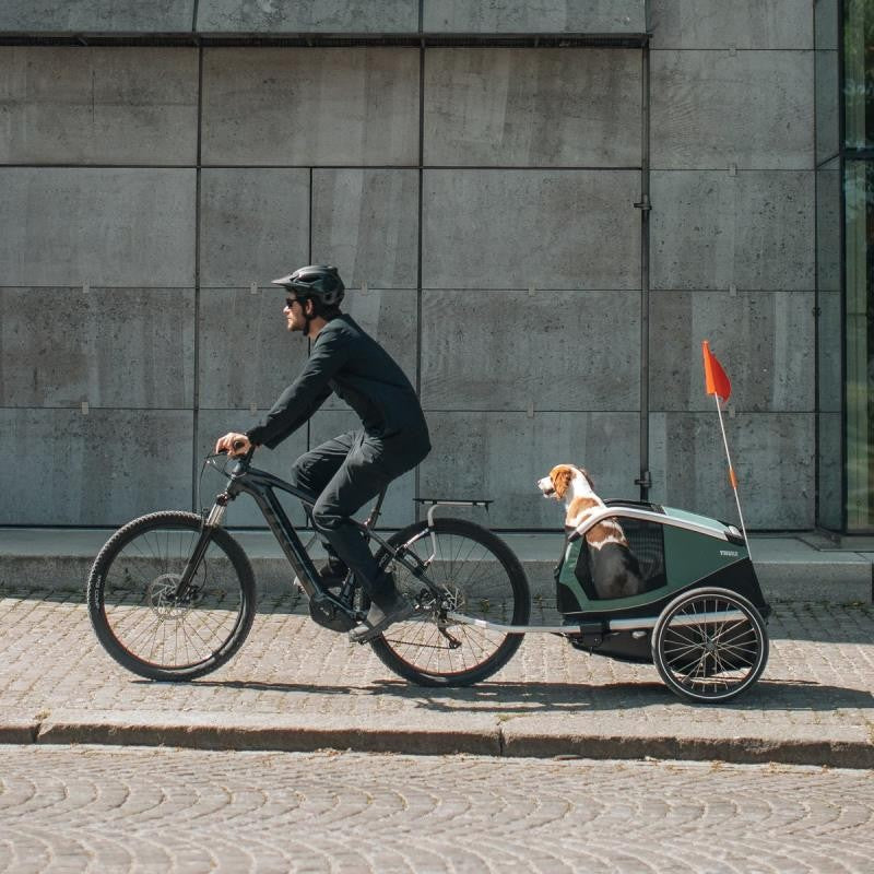 Bexey Dog Bike Trailer - Large - hazy green 1