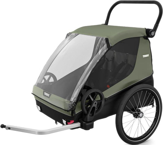Courier Bike Trailer - vintage green / darkest green 1
