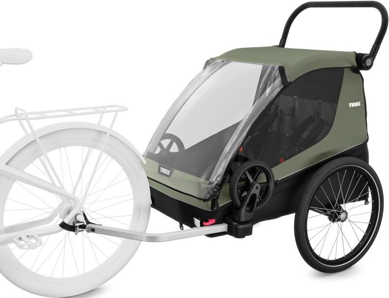 Courier Bike Trailer - vintage green / darkest green 1