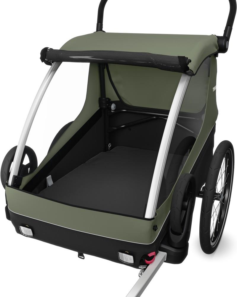 Courier Bike Trailer - vintage green / darkest green 1