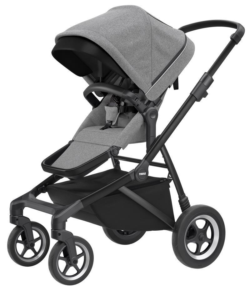 Sleek Stroller - Grey Melange / Black 2