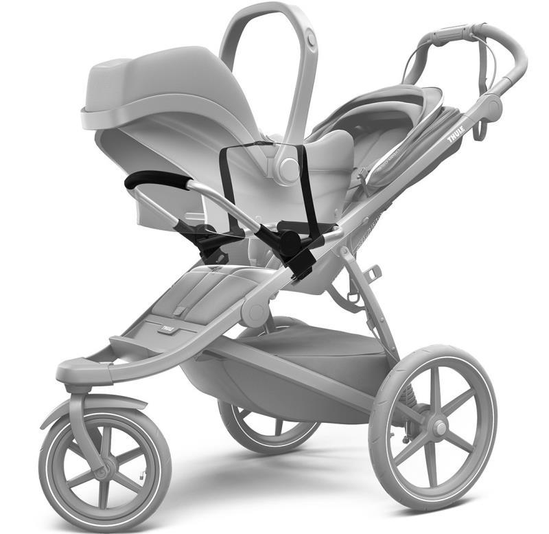 Universal Car Seat Adapter - Glide/Urban Glide - Black / Silver 2