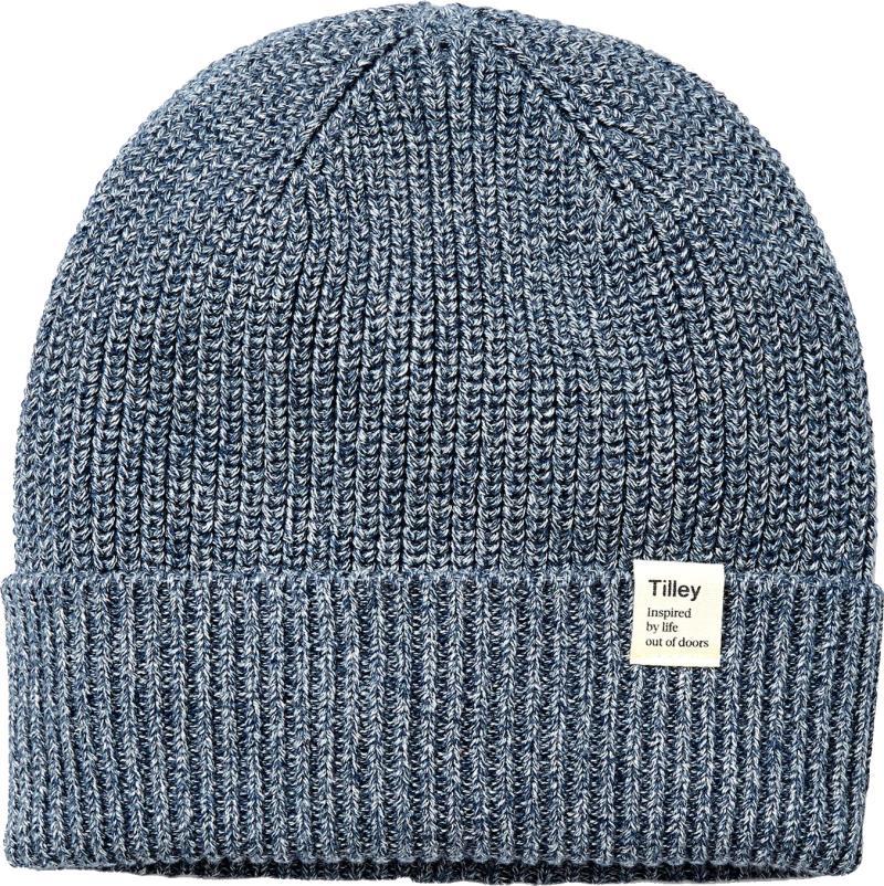Marl Beanie - navy / oatmeal 1