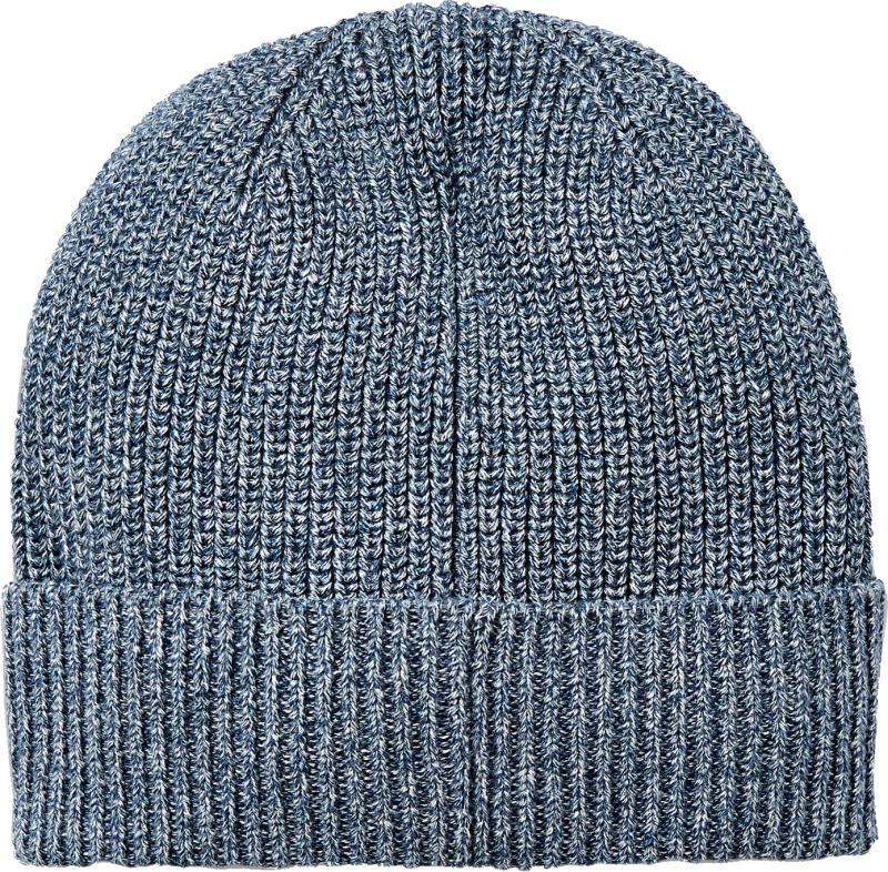 Marl Beanie - navy / oatmeal 1
