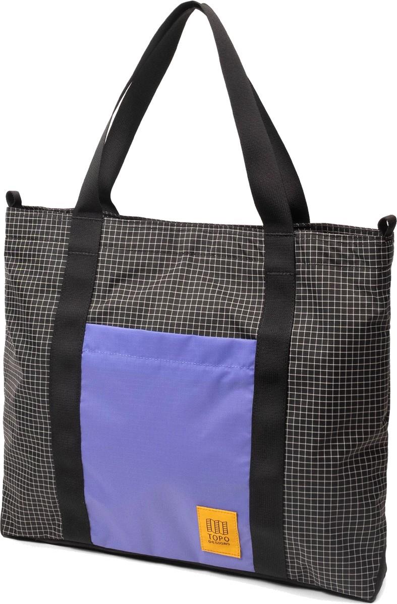 Mountain Essential Tote - grid / very peri 1